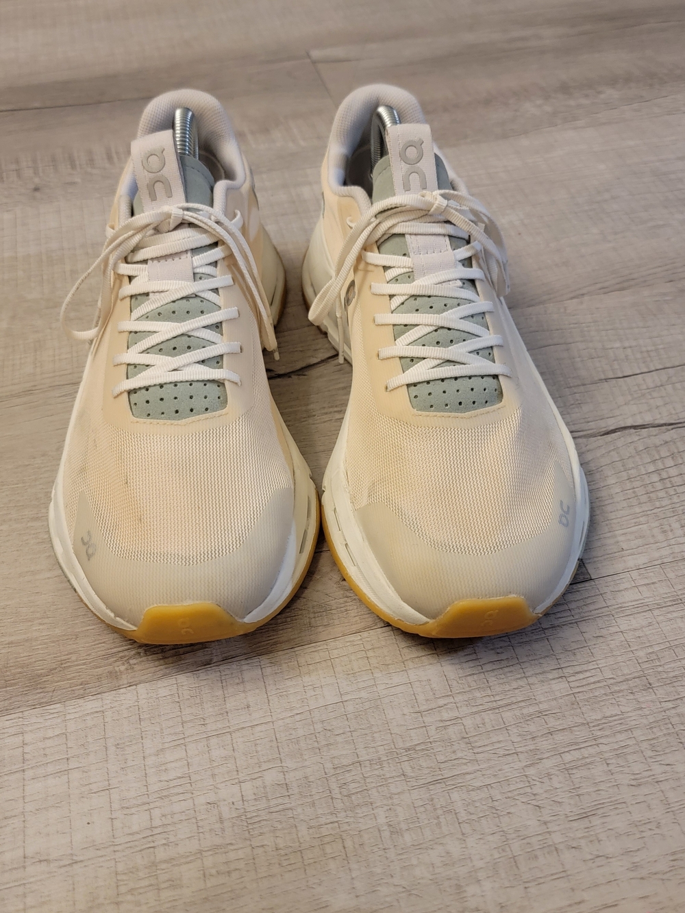 On Running Men’s Cloudnova Lace-Up Sneakers in Cream/Yellow